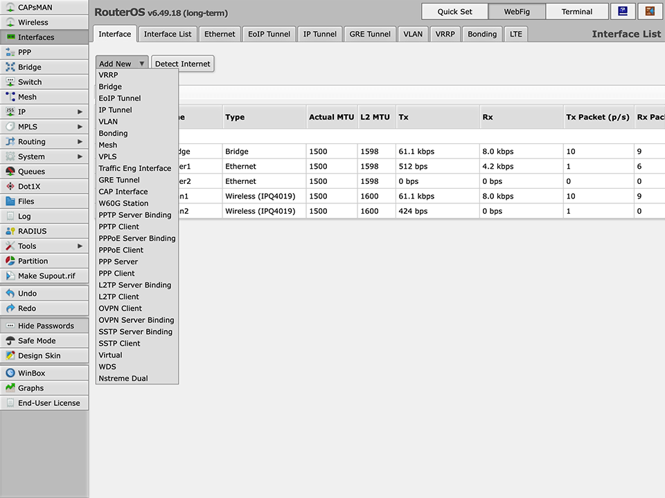 在RouterOS上设置L2TP VPN，第2步