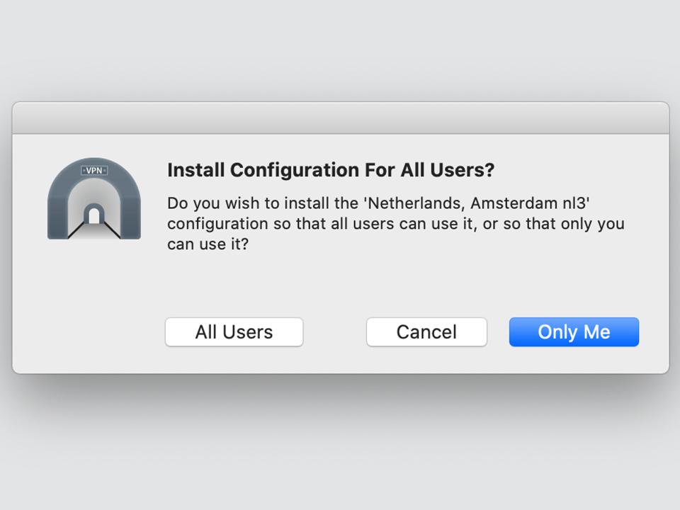 Setting up OpenVPN on Mac OS X, step 6