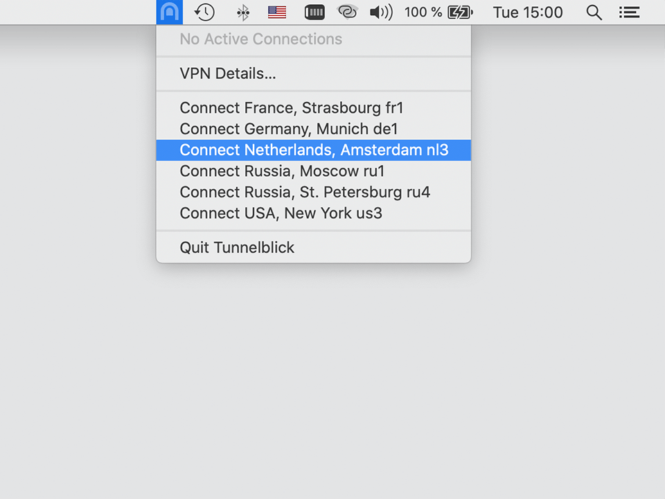Setting up OpenVPN on Mac OS X, step 7