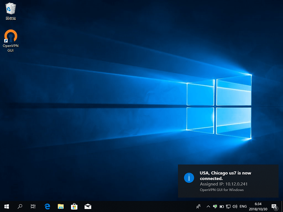 Setting up OpenVPN on Windows 10, step 18