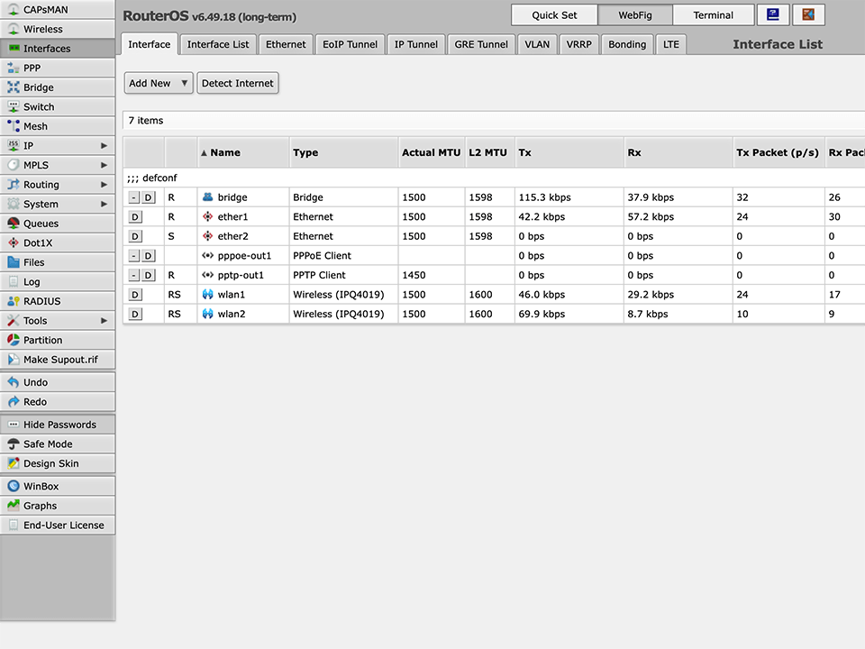 Setting up PPTP VPN on RouterOS, step 7