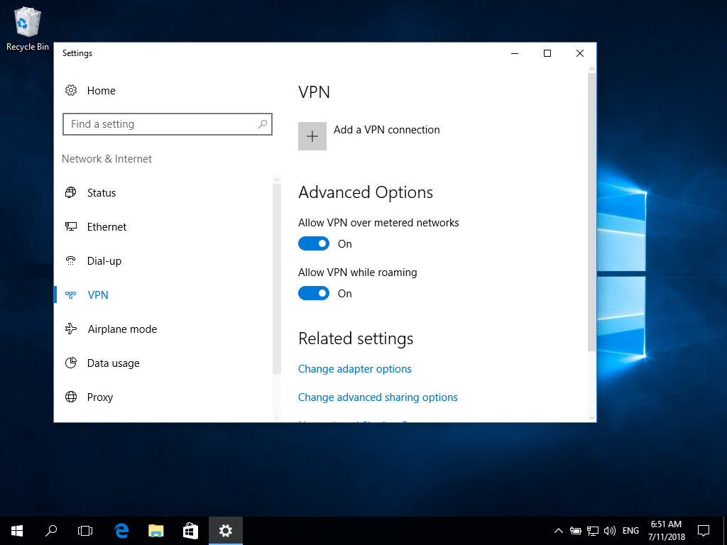 Setting up IKEv2 VPN on Windows 10, step 2