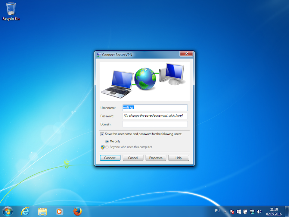 Setting up IKEv2 VPN on Windows 7, step 12