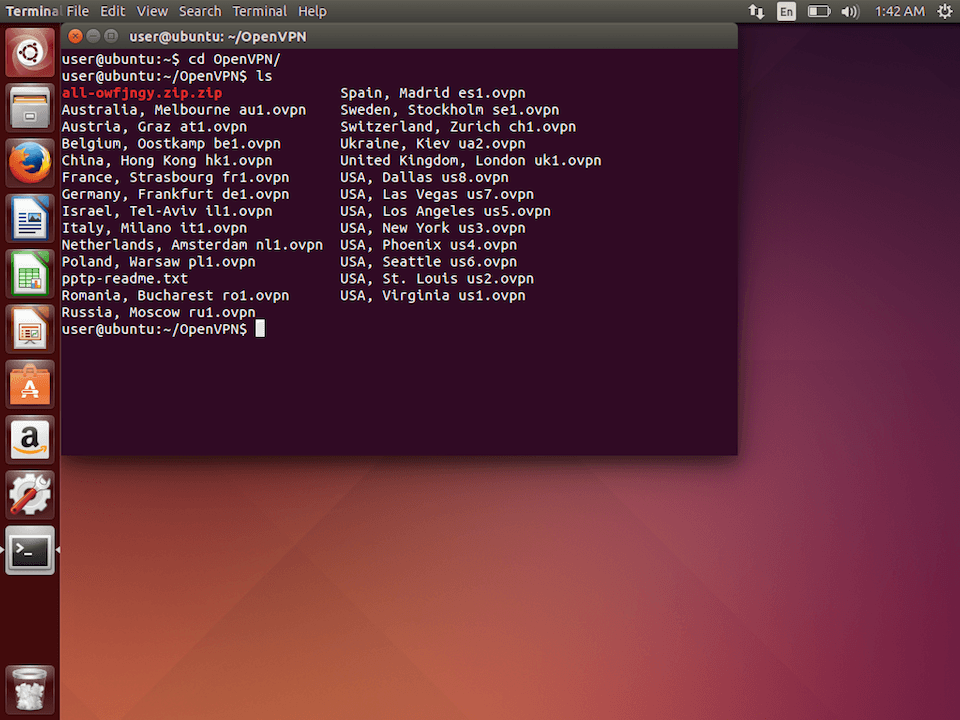 Setting up OpenVPN in Linux Ubuntu, step 5