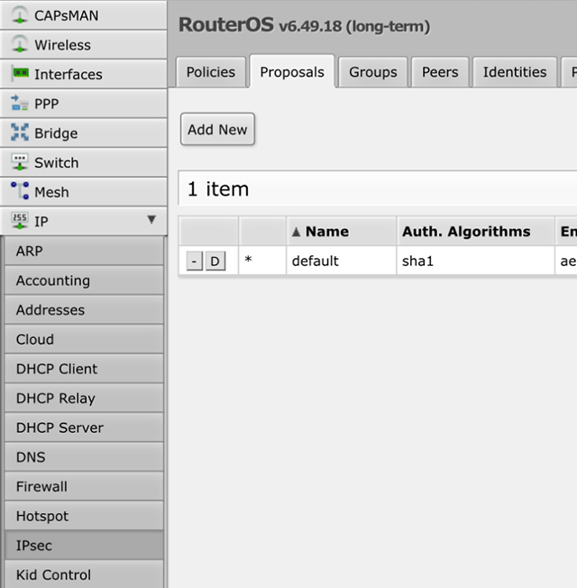 在RouterOS上设置L2TP VPN，第4步