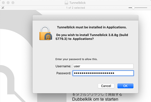 Setting up OpenVPN on Mac OS X, step 4