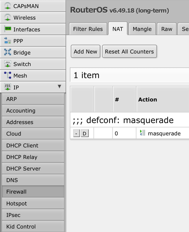 Setting up PPTP VPN on RouterOS, step 5