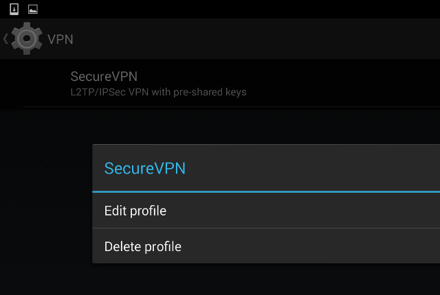Setting up L2TP VPN on Android, step 8