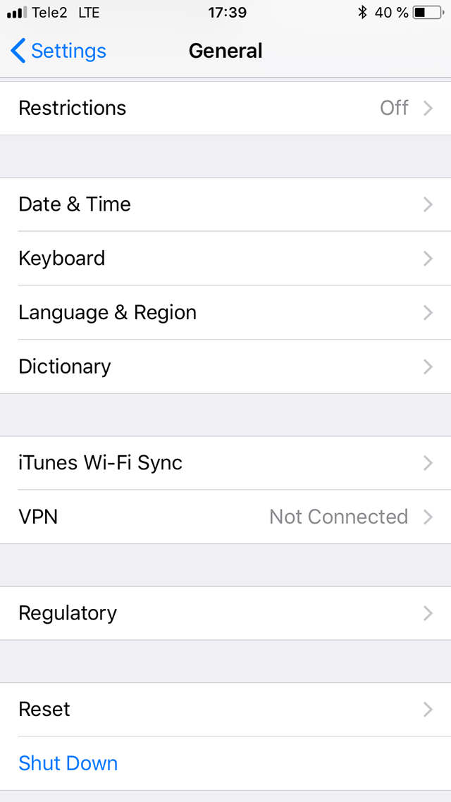 Setting up L2TP VPN on iOS, step 3