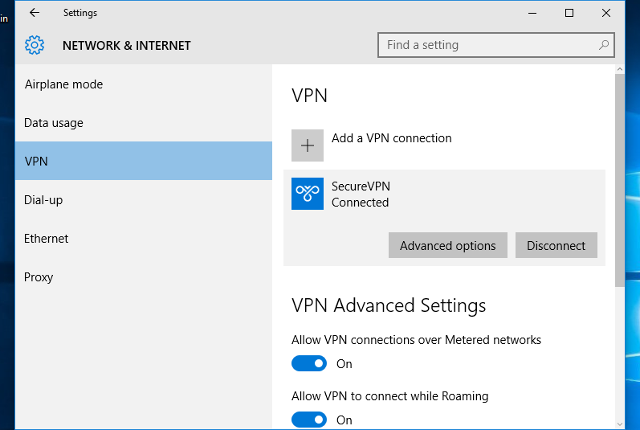 Setting up L2TP VPN on Windows 10, step 6