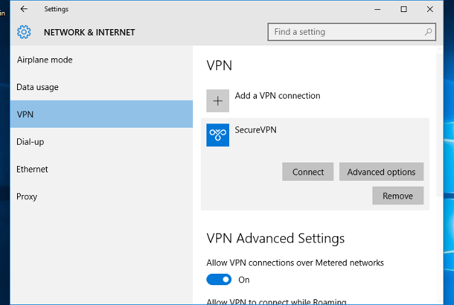 Setting up L2TP VPN on Windows 10, step 11