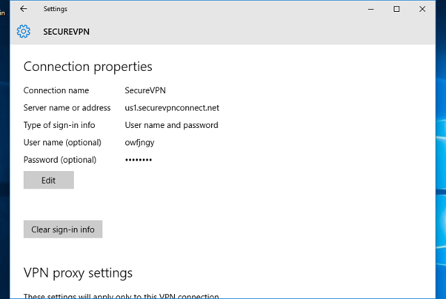 Setting up L2TP VPN on Windows 10, step 12