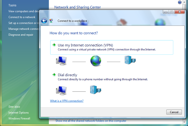 Setting up L2TP VPN on Windows Vista, step 4