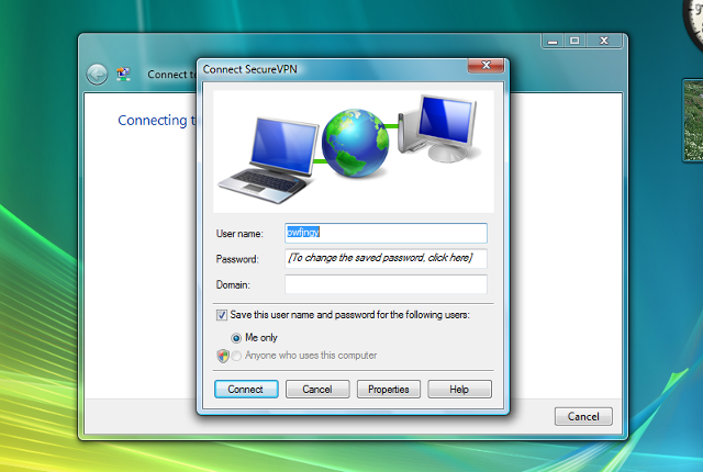 Setting up L2TP VPN on Windows Vista, step 13