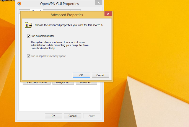 Setting up OpenVPN on Windows 8, step 11