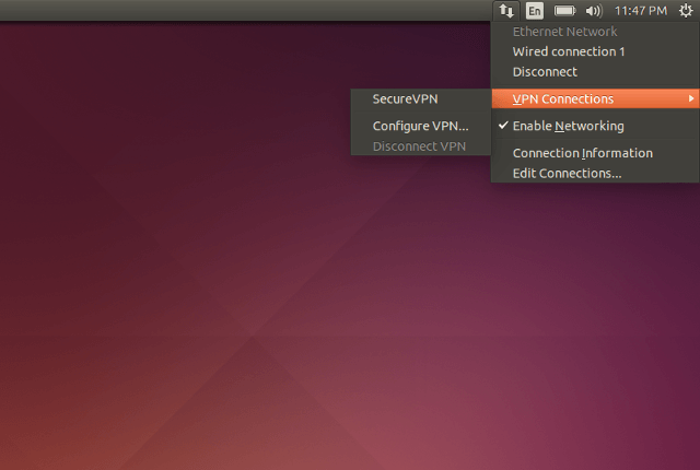 Setting up PPTP VPN on Linux, step 6