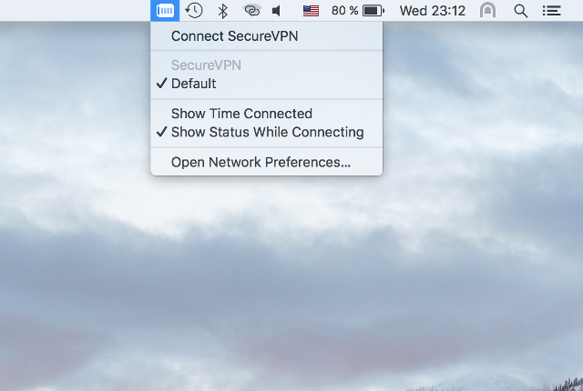Setting up PPTP VPN on Mac OS X, step 9