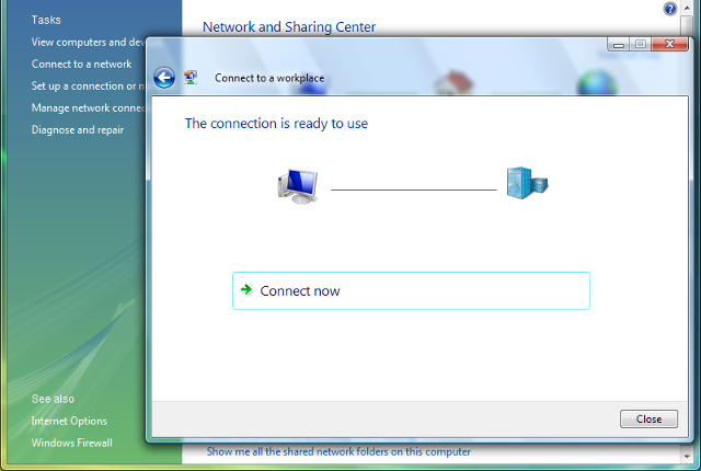 Setting up PPTP VPN on Windows Vista, step 7